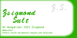 zsigmond sult business card